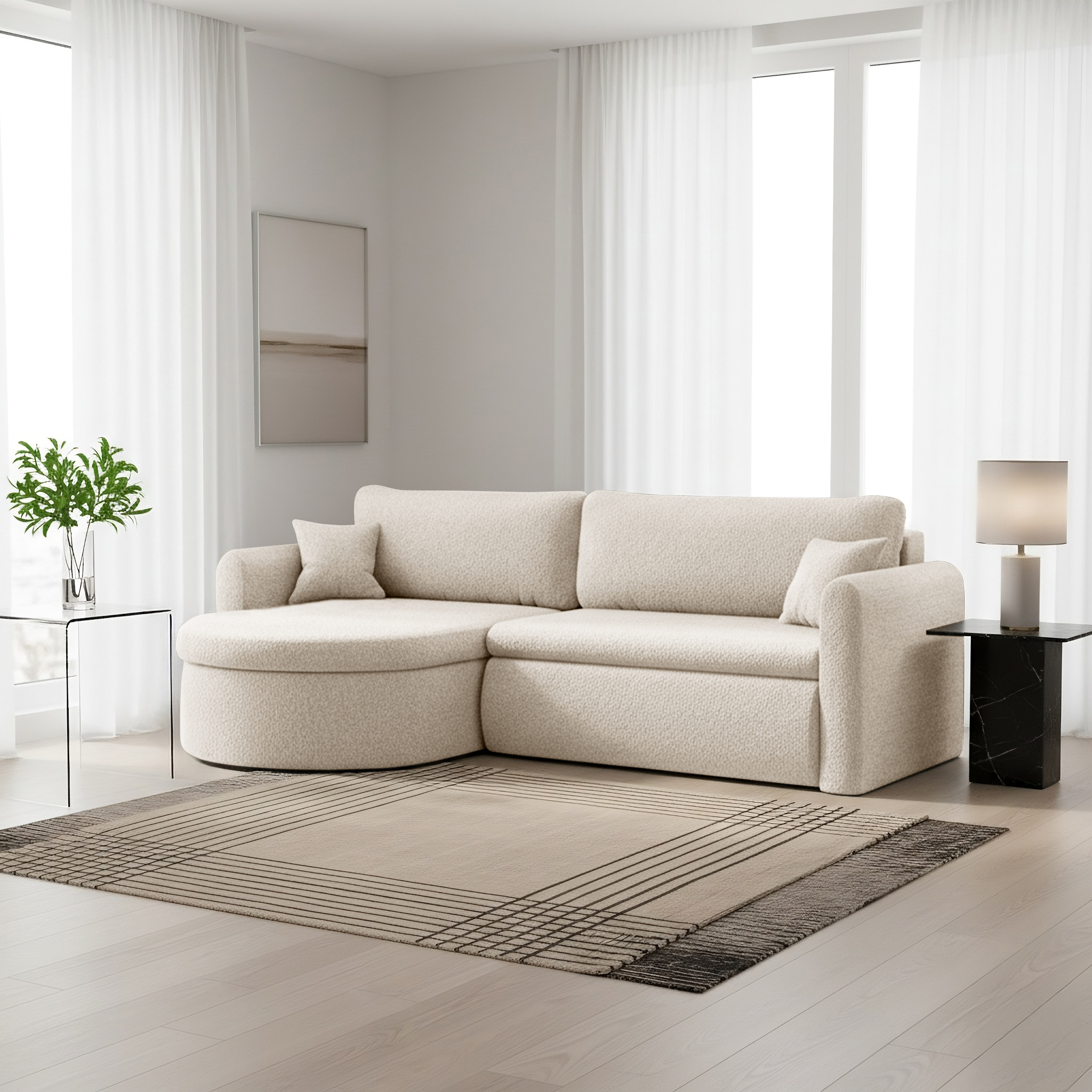 Verona L Ecksofa mit Schlaffunktion und Bettkasten